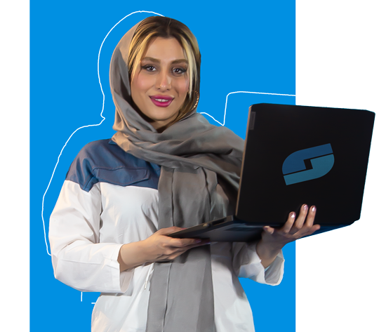 مشاور حسابداری خدمات ثبت شرکت دختر با لپ تاپ نیک پردازش